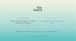Desktop Screenshot of lolabooks.eu